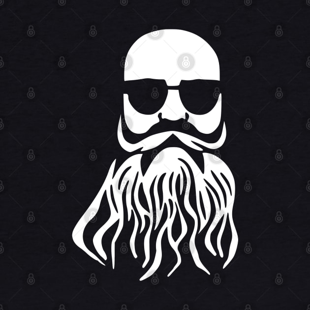 Bald Beard Sunglasses Biker Dude by BarryJive